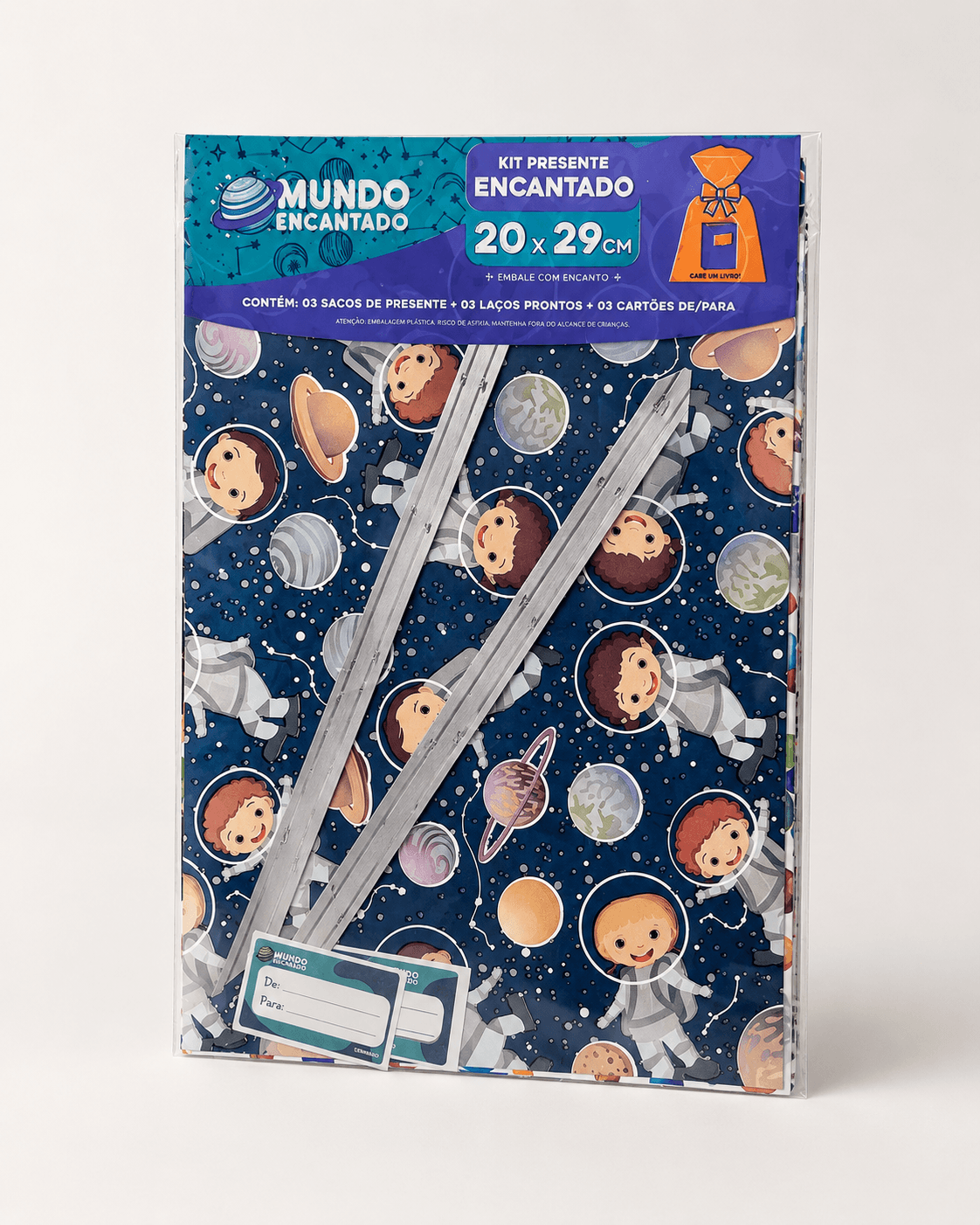 Kit Presente Encantado 20 × 29 cm — Casual / Masculino da linha Mundo Encantado